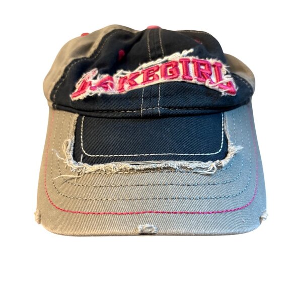 Lakegirl Distressed Cotton Mesh Cap W/ Adjustable Back Strap - Picture 3 of 4